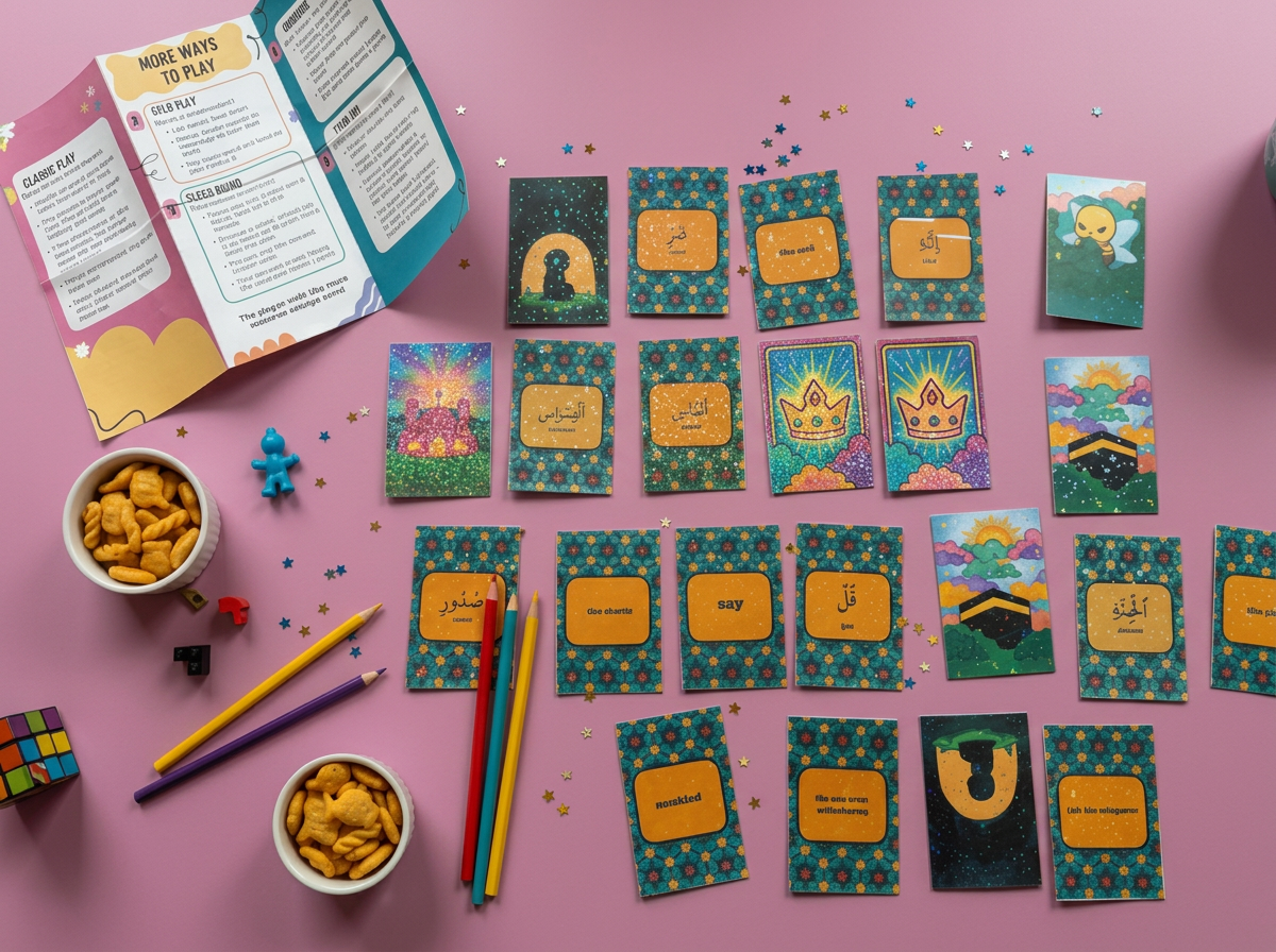 Match the Meaning: Surah Al-Falaq — Qur'an Arabic Vocabulary Card Game for Kids