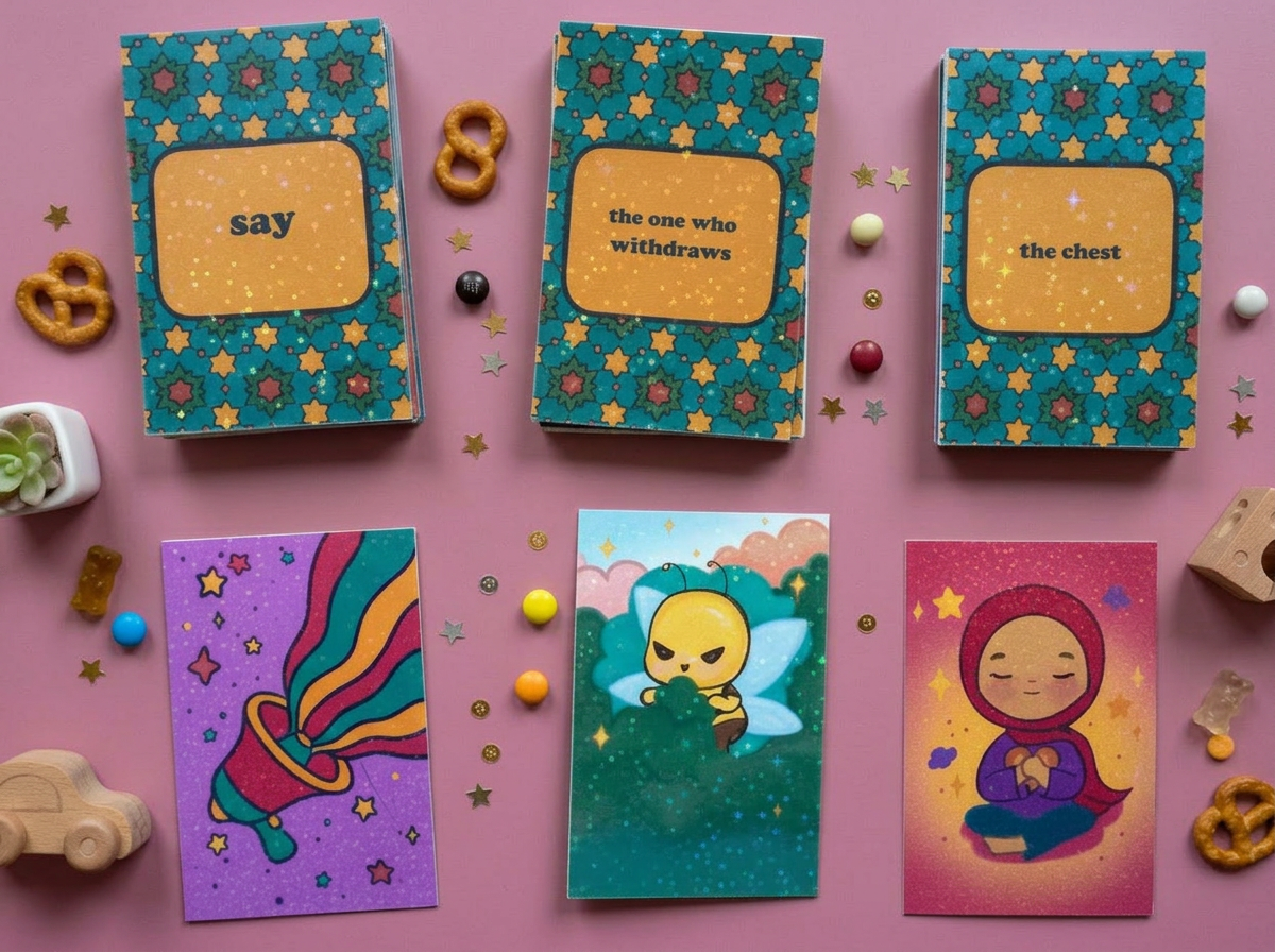 Match the Meaning: Surah Al-Falaq — Qur'an Arabic Vocabulary Card Game for Kids